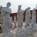 China Factory Hot High Polished Two Colors Marble Women Statue